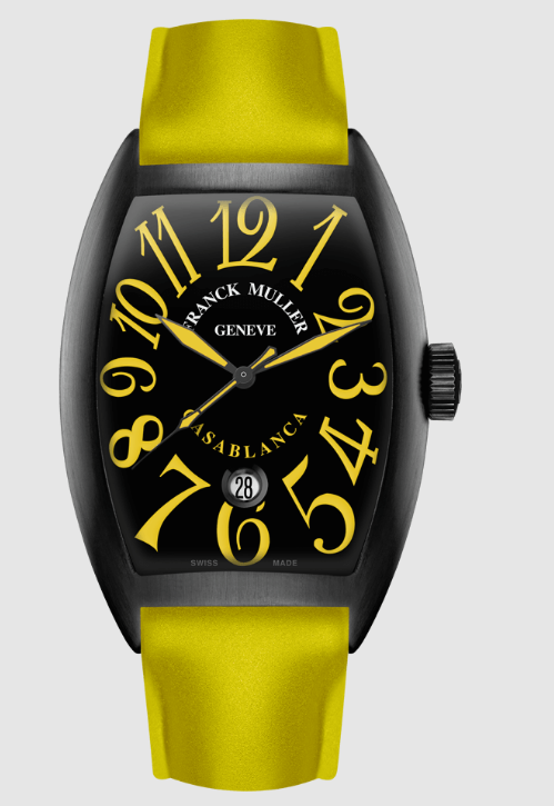 Best Franck Muller Casablanca 8880 C DT NR Yellow Replica Watch